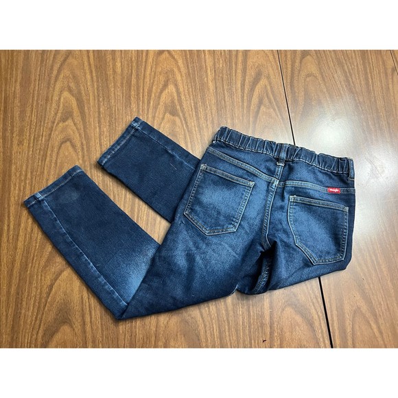 Wranglers Jeans 10 Regular Girls Blue Denim Pull On Stretch Drawstring Waist EUC - Picture 4 of 9